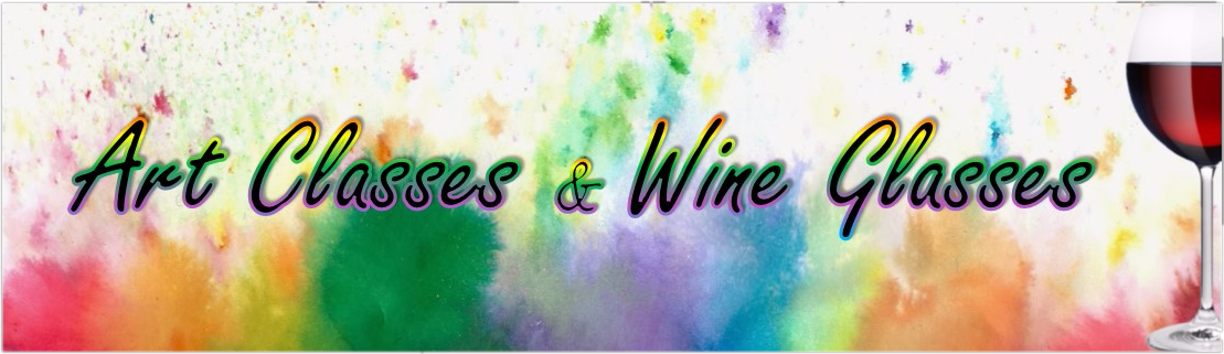 Art Classes & Wine Glasses Logo